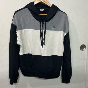 Pink Victoria’s Secret half zip hoodie sweater